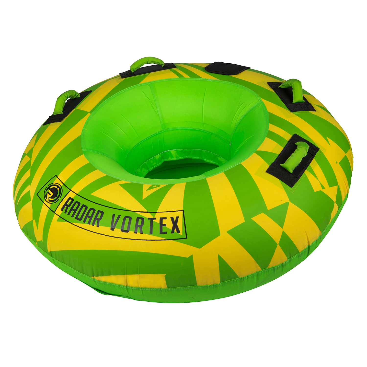 2020 Radar Vortex 1 Person Towable Tube with Rope - Yellow/Green ...