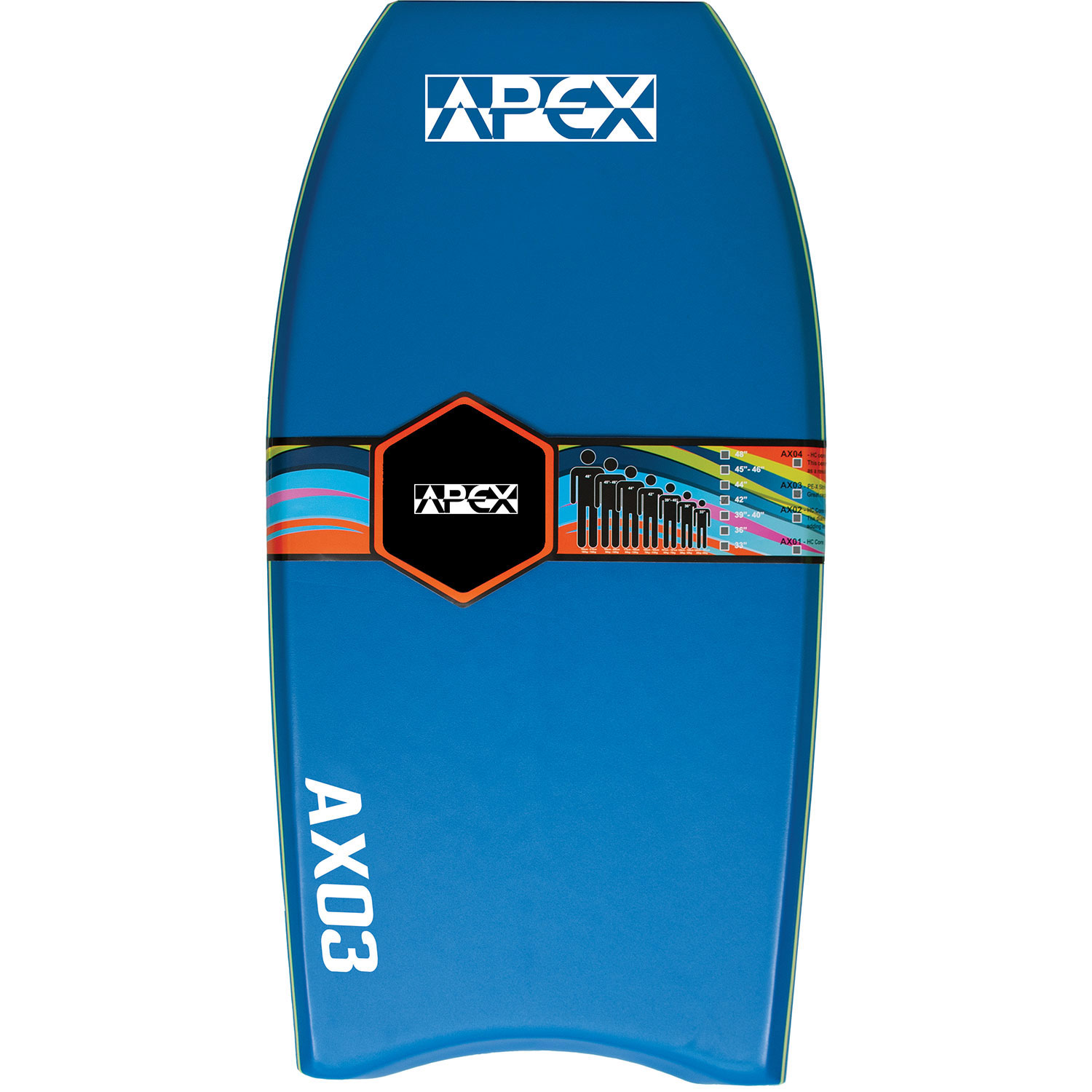 Alder APEX-03 PE Pro Bodyboard - Blue/Lime | Coast Water Sports Deals on Sailing Clothing | Drysuits and Watersports Equipment