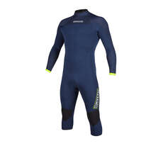 Mystic MARSHALL 4/3 Long Arm Short Leg Back Zip Wetsuit - Navy/Lime Mystic MARSHALL 4/3 Long Arm Short Leg Back Zip Wetsuit - Navy/Lime