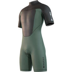 Mystic BRAND 3/2mm Back-Zip Shorty Wetsuit - Dark Olive 250035 Mystic BRAND 3/2mm Back-Zip Shorty Wetsuit - Dark Olive 250035