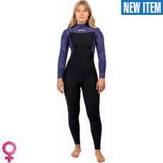 Gul Womens Flexor Yulex 4/3mm BS Backzip Wetsuit - Black / Tye Bird Gul Womens Flexor Yulex 4/3mm BS Backzip Wetsuit - Black / Tye Bird