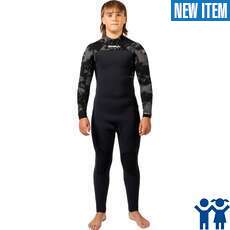 Gul Junior Flexor Yulex 5/4mm Cheszip Wetsuit - Black/Smoke Gul Junior Flexor Yulex 5/4mm Cheszip Wetsuit - Black/Smoke