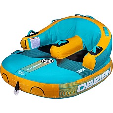 OBrien Barca 2 Person Towable Boat Tube - Teal/Orange OBrien Barca 2 Person Towable Boat Tube - Teal/Orange