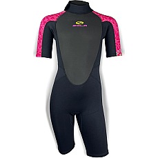 Sola Junior Storm 3/2mm Shorty Wetsuit - Disco Fish Sola Junior Storm 3/2mm Shorty Wetsuit - Disco Fish