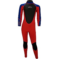 Sola Junior Storm 3/2mm Fullsuit Wetsuit - Red/Blue Sola Junior Storm 3/2mm Fullsuit Wetsuit - Red/Blue