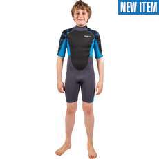 Gul Junior Boys Response 3/2mm Shorty Wetsuit - Grey/Blue Gul Junior Boys Response 3/2mm Shorty Wetsuit - Grey/Blue