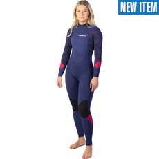 Gul Womens Response 4/3mm BS Wetsuit - Blue / Paisley Gul Womens Response 4/3mm BS Wetsuit - Blue / Paisley