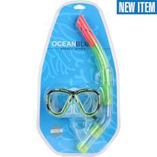 Ocean Blue Junior Avance Mask and Snorkel Set - Twin Lens - Green Ocean Blue Junior Avance Mask and Snorkel Set - Twin Lens - Green