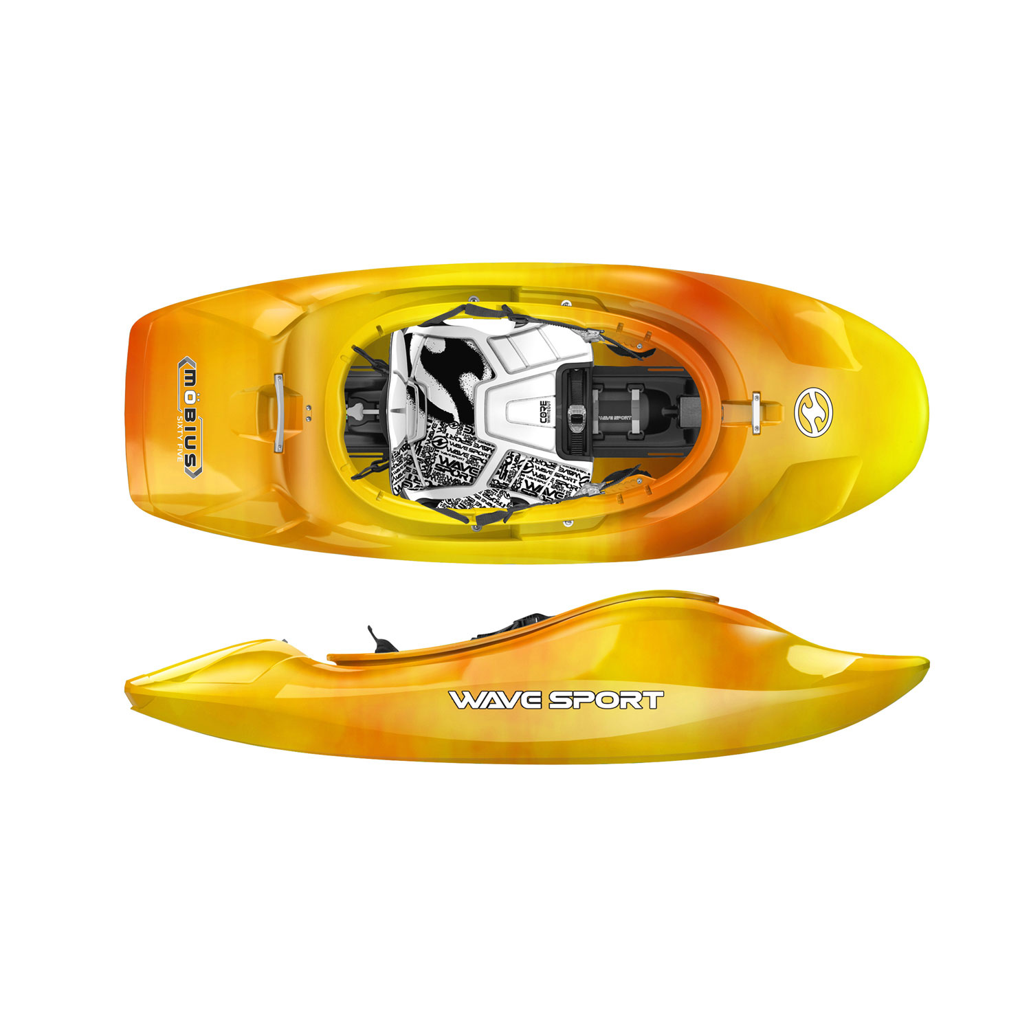Wavesport Mobius SIXTY FIVE Freestyle Kayak - Citrus